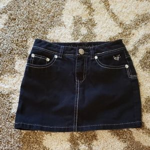 Justice Jeans Black Denim Skort